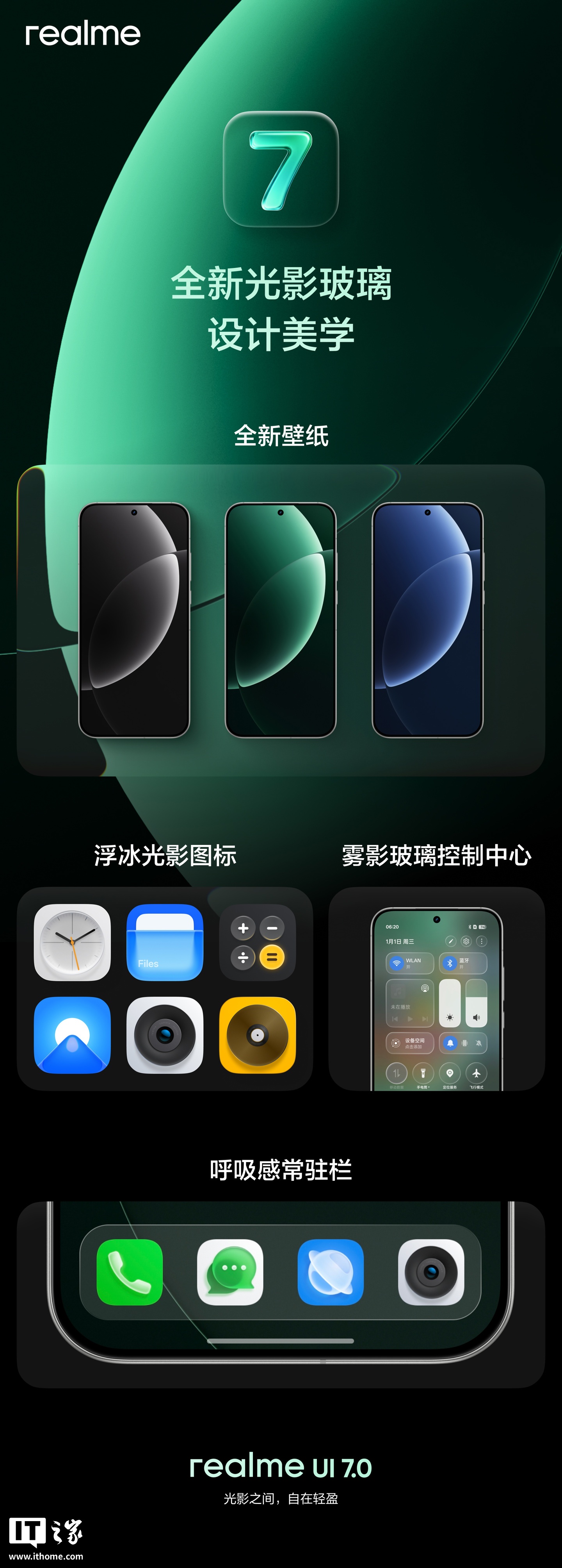 realme UI 7.0 亮点公布:光影玻璃设计、图标任意变大小,真我 GT8 Pro 首发