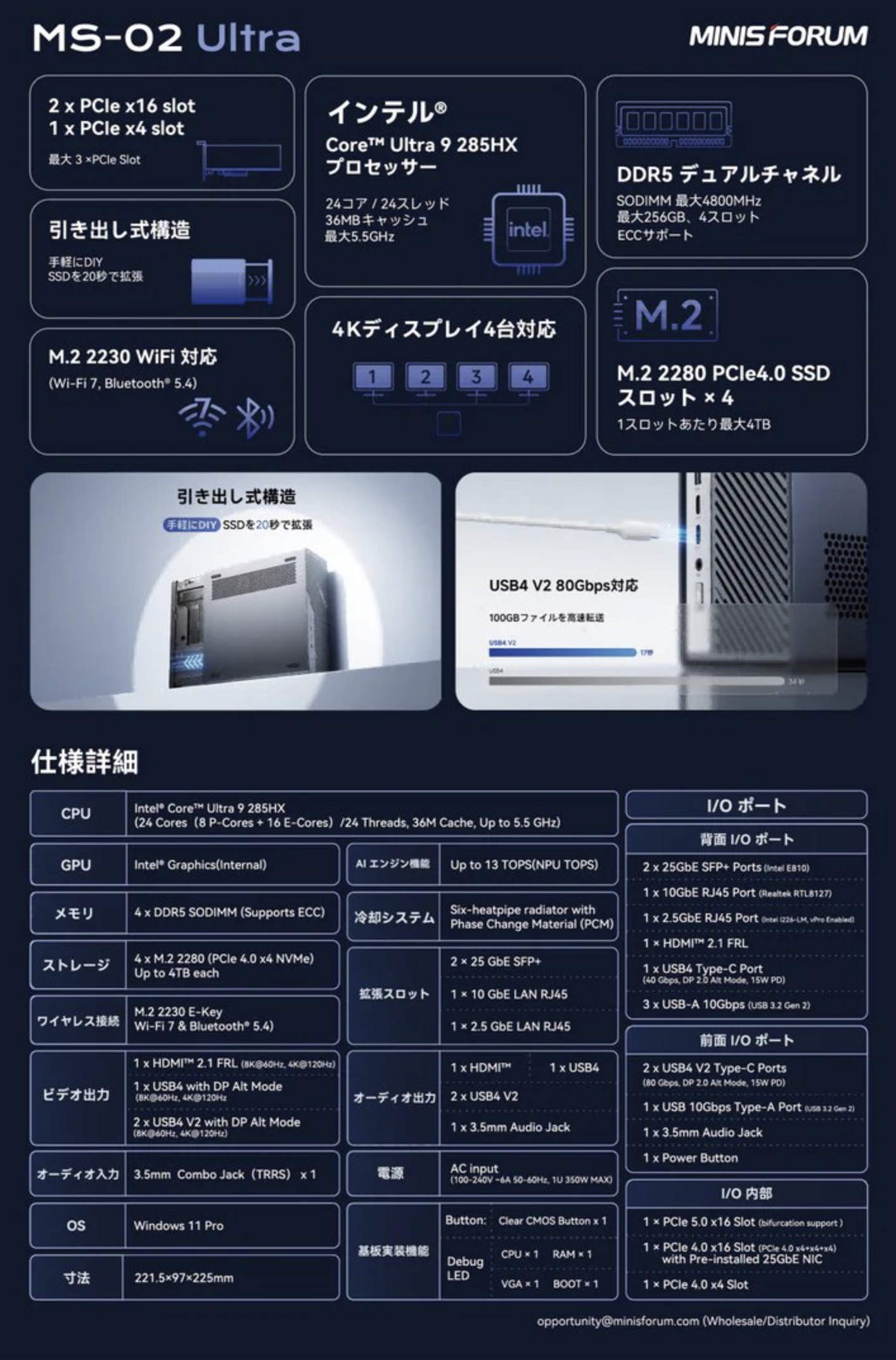 铭凡 MS-02 Ultra 迷你主机曝光:酷睿 Ultra 9-285HX、双 USB4 V2 接口